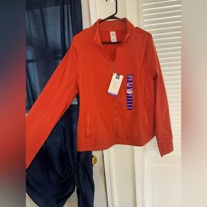Women's Orange Zip-Up Sweatshirt